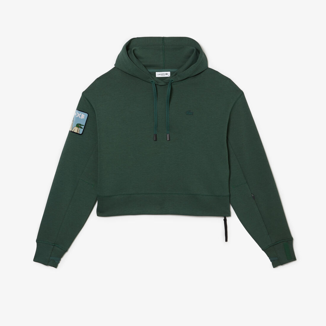 Lacoste Color-block Hooded With Rexchouk Patch Women's Sweatshirts Green | 831-AQXKTM