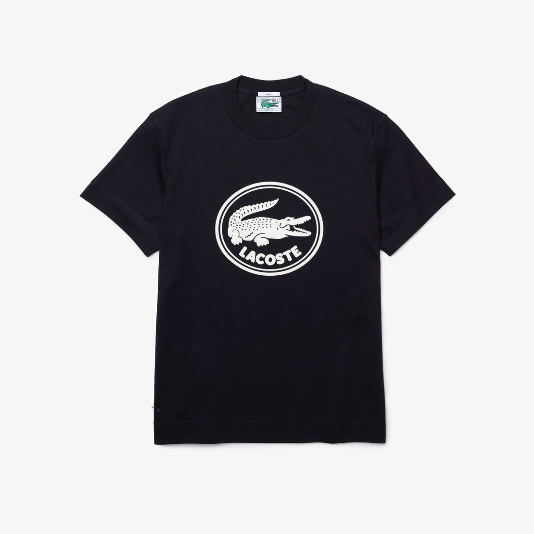 Lacoste Crew Neck 3d Printed Logo Cotton Men's T Shirts Black | 014-KIPDER