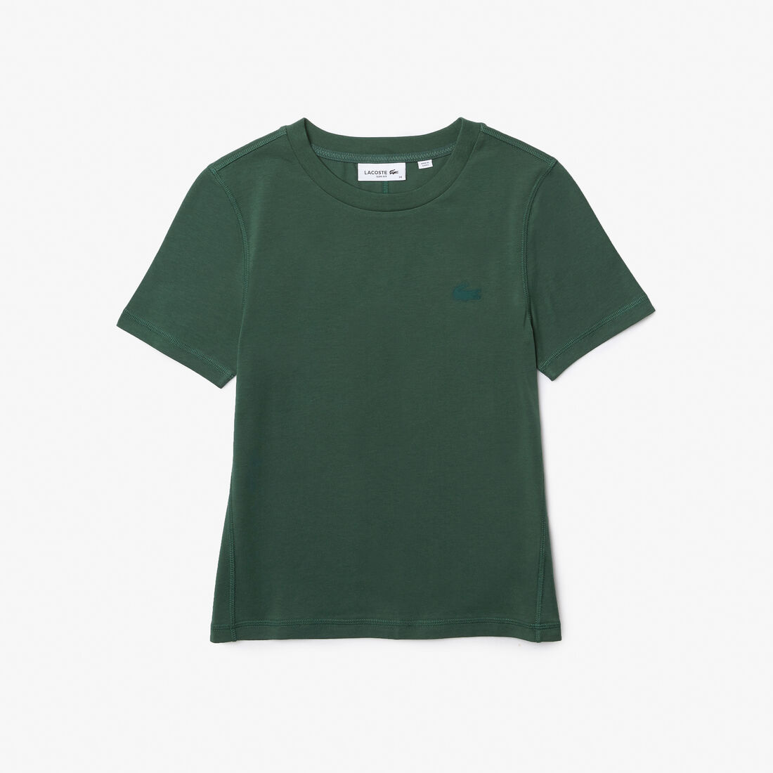 Lacoste Crew Neck Cotton Blend Women's T Shirts Green | 561-EBUGOZ