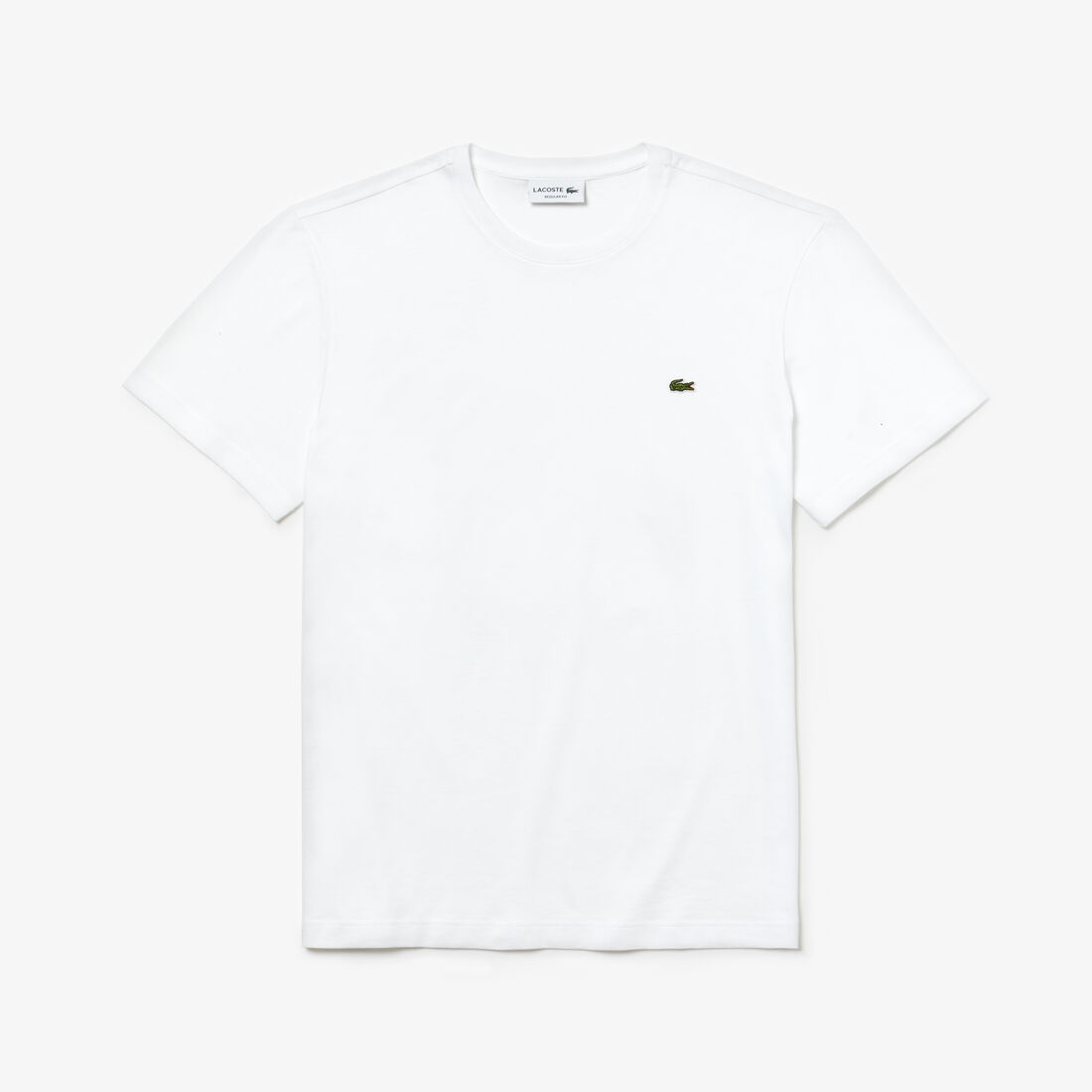 Lacoste Crew Neck Cotton Men's T Shirts White | 604-IBLGVK