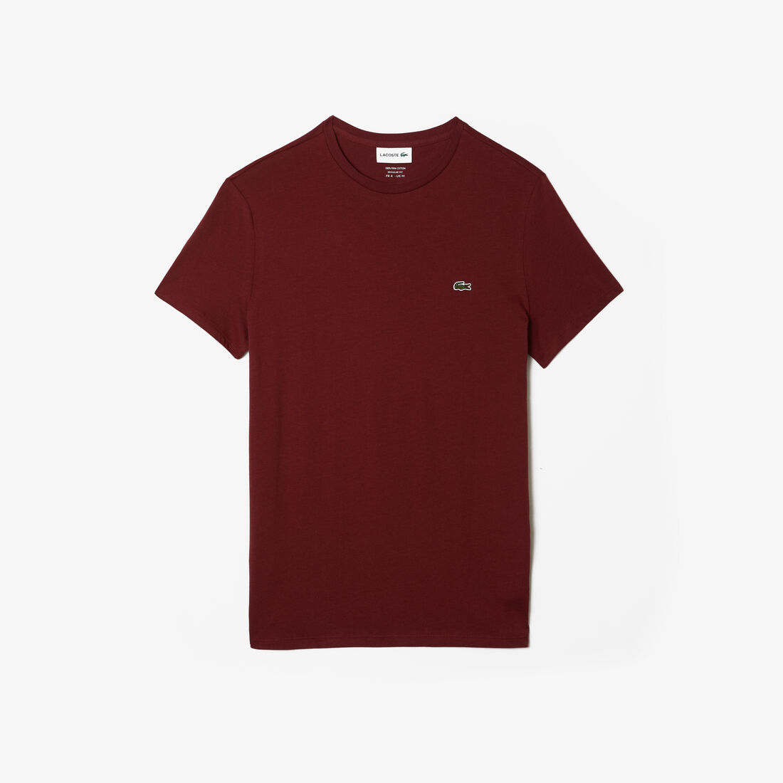 Lacoste Crew Neck Pima Cotton Jersey Men's T Shirts Burgundy | 103-WESOHX