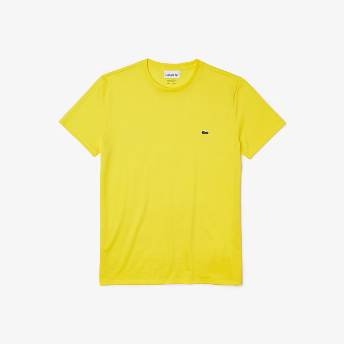 Lacoste Crew Neck Pima Cotton Jersey Men's T Shirts Yellow | 573-ZVYUFP