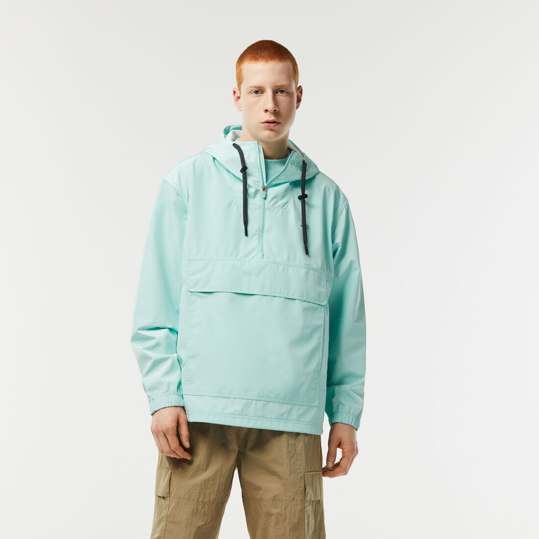 Lacoste Cropped Pull On Hooded Men's Jackets Light Green | 452-ECKZQX