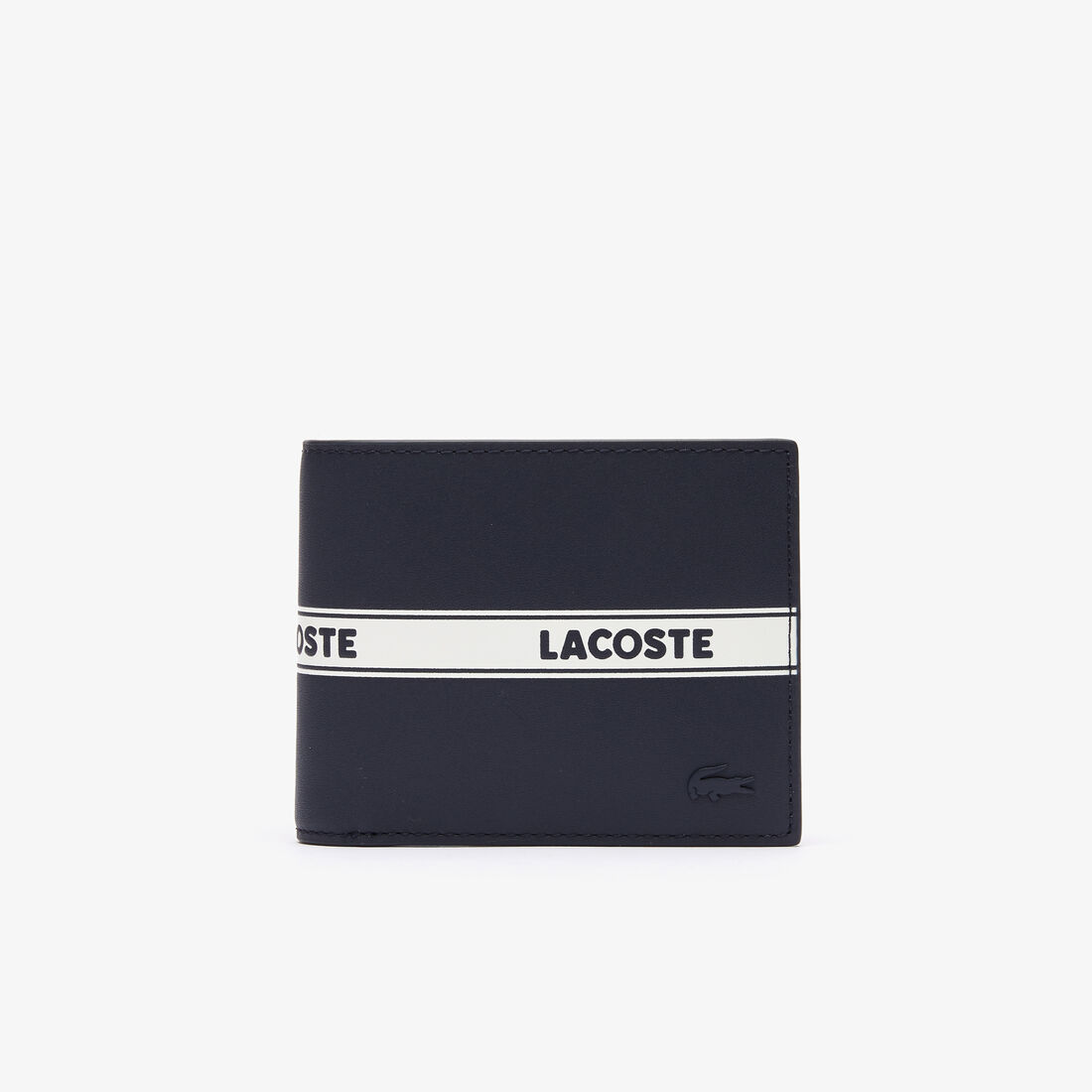 Lacoste Fitzgerald Branded Leather Foldable Men's Wallets Black | 593-GNSZOW