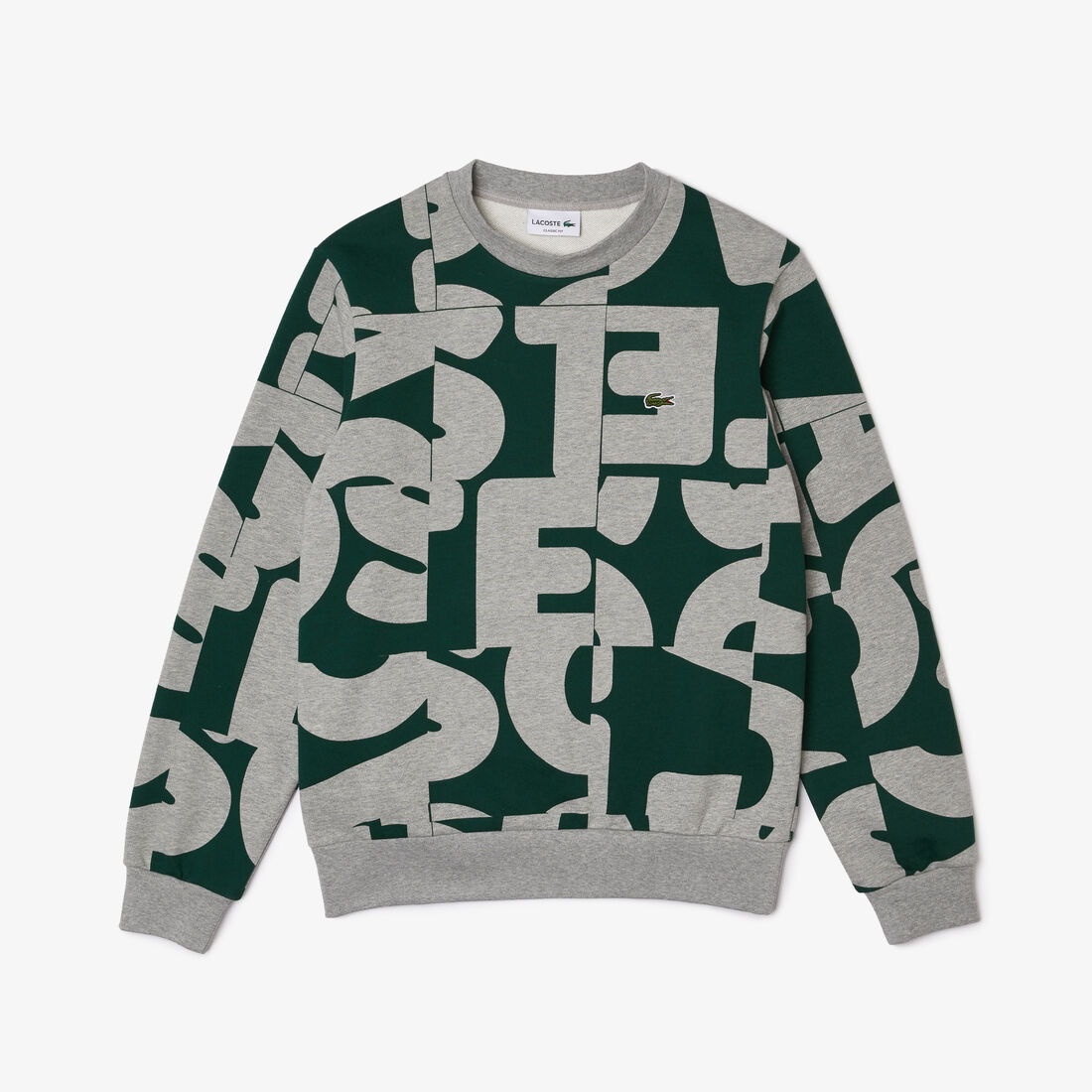 Lacoste Heritage Graphic Print Crew Neck Cotton Fleece Men's Sweatshirts Multicolor | 629-XCMEZK