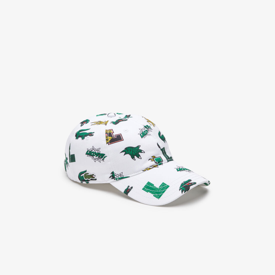 Lacoste Holiday Crocodile Print Men's Hats White | 062-ZYRCKV