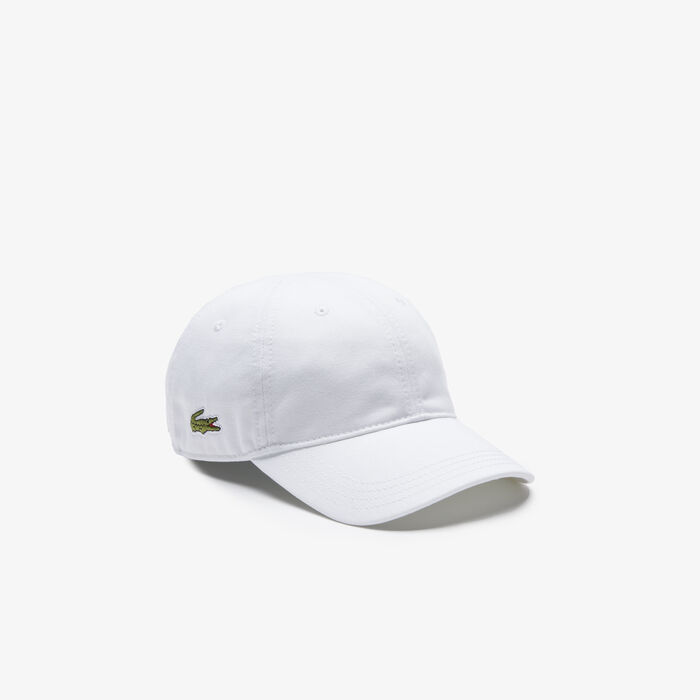 Lacoste Kids' Solid Gabardine Men's Hats White | 653-LUQDNI