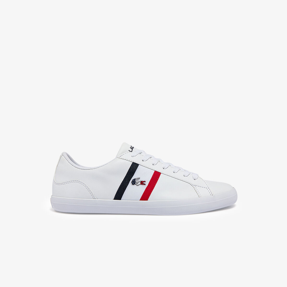 Lacoste Lerond Tricolore Leather And Synthetic Men's Sneakers White / Navy / Red | 154-WORKYF