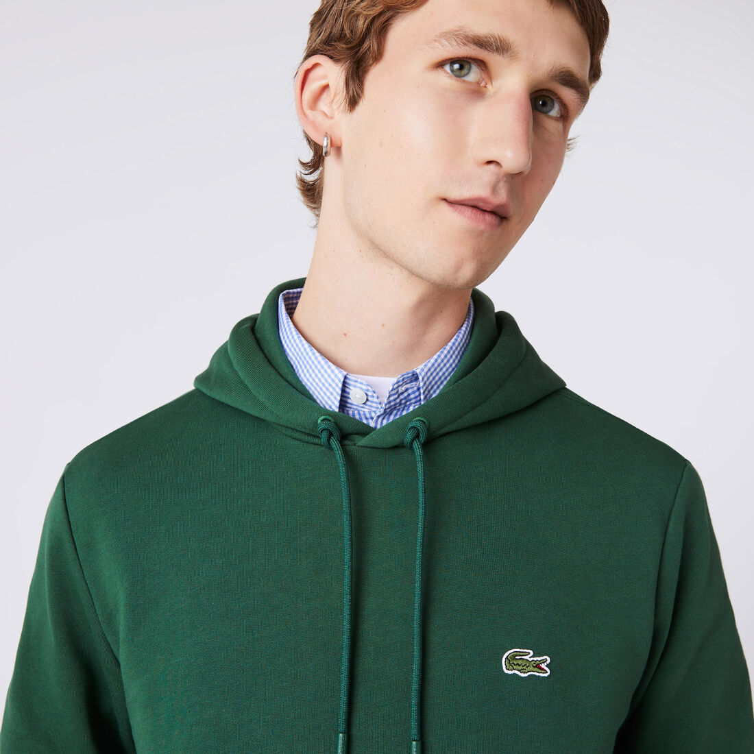 Lacoste Organic Cotton Hooded Men's Sweatshirts Green | 739-WKXEOL