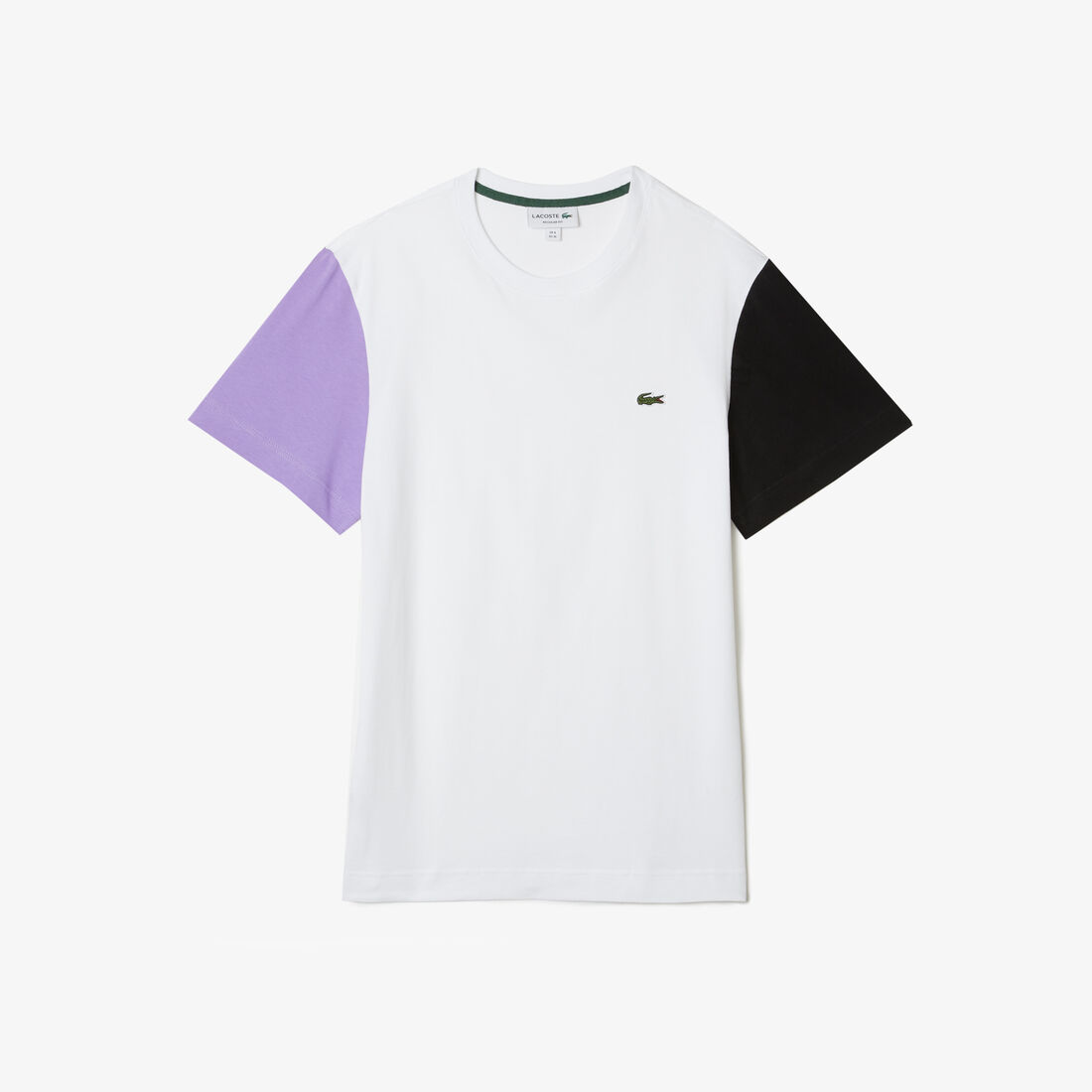 Lacoste Regular Fit Color-block Cotton Jersey Men's T Shirts White | 812-HPYQON