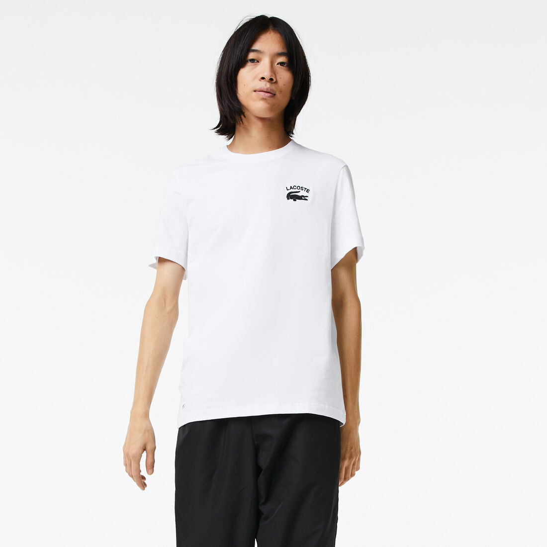 Lacoste Regular Fit Cotton Jersey Men's T Shirts White | 485-CEVRJX