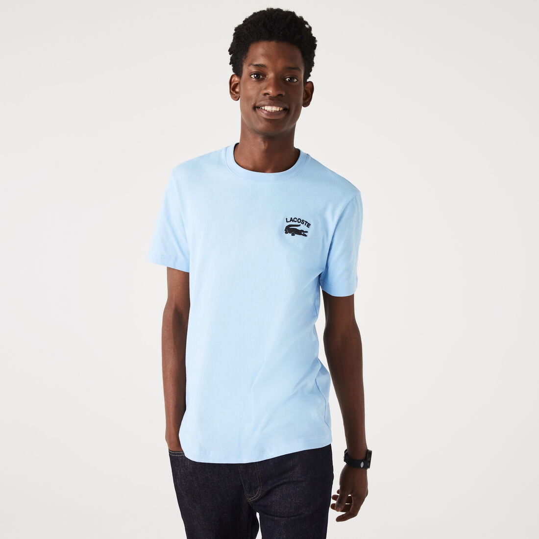 Lacoste Regular Fit Cotton Jersey Men's T Shirts Blue | 730-SIPXLA