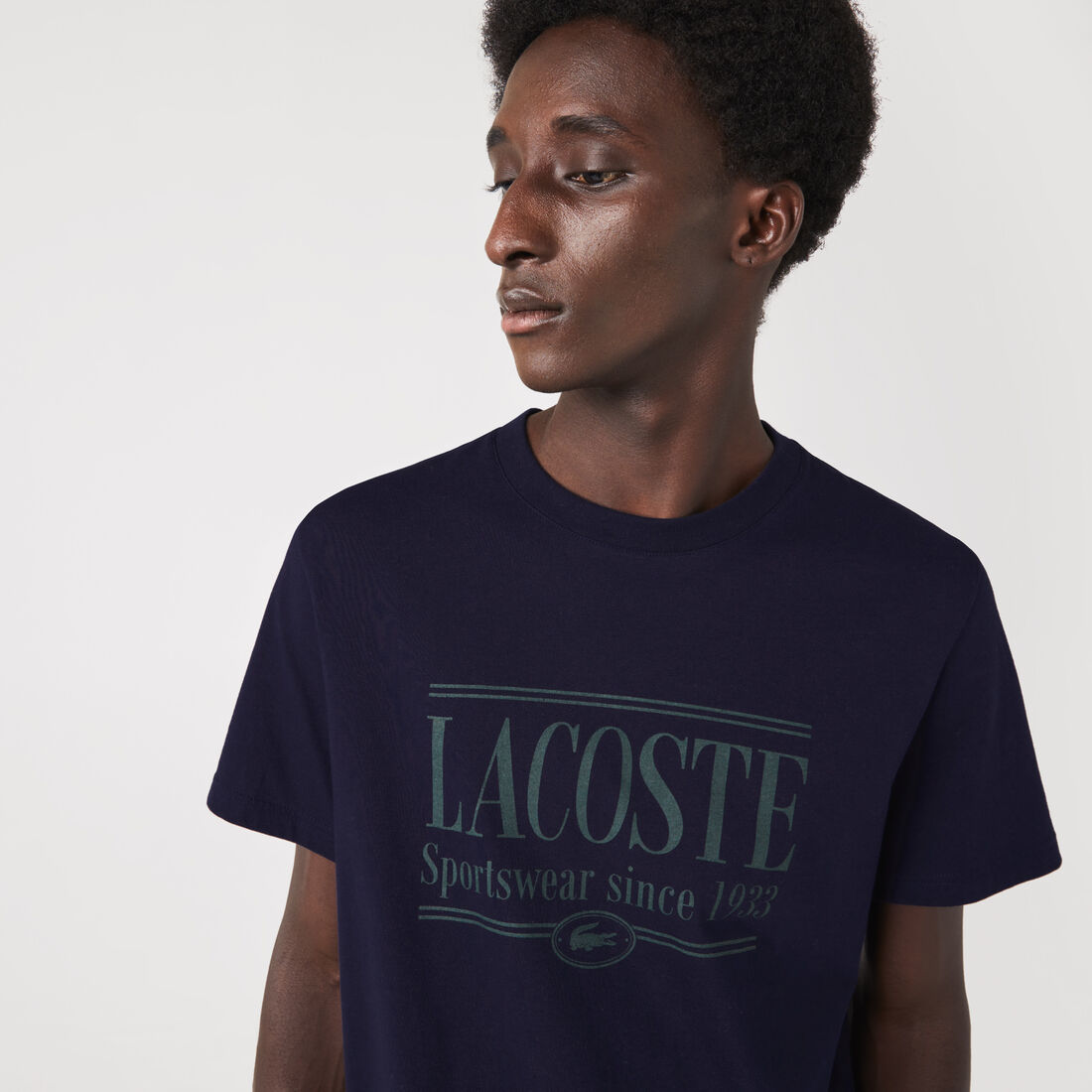 Lacoste Regular Fit Jersey Men's T Shirts Navy Blue | 205-BHYWOA