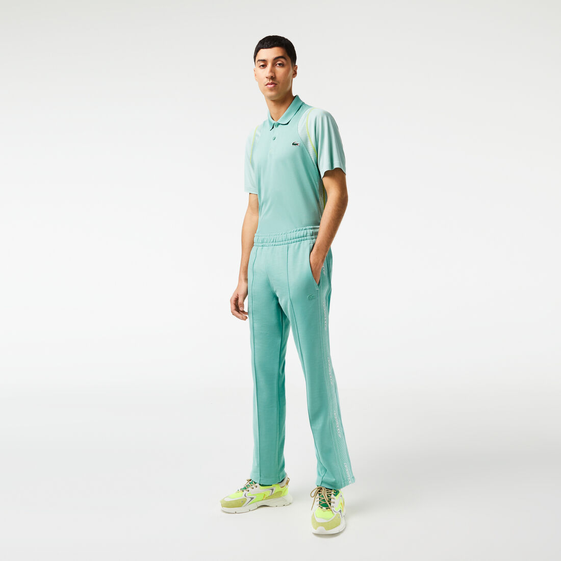 Lacoste Regular Fit Piqué Track Men's Pants Green | 915-HLGOFI