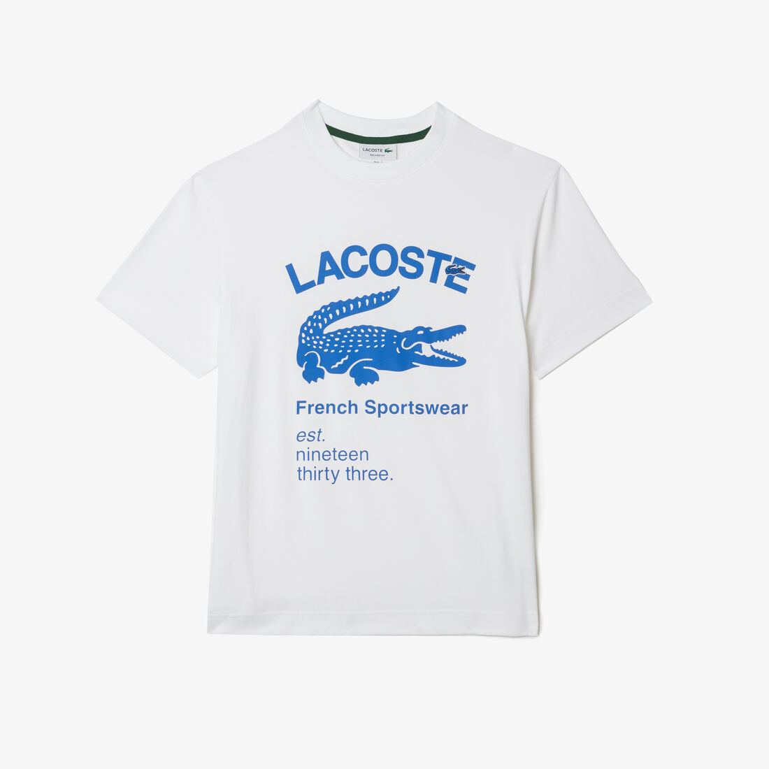 Lacoste Relaxed Fit Crocodile Men's T Shirts White | 189-MWOAIP