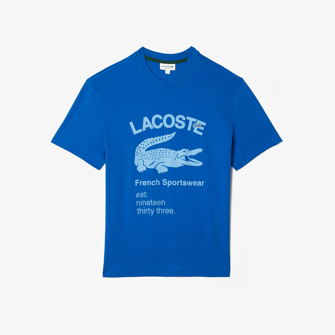 Lacoste Relaxed Fit Crocodile Men's T Shirts Blue | 423-ZMCEWV