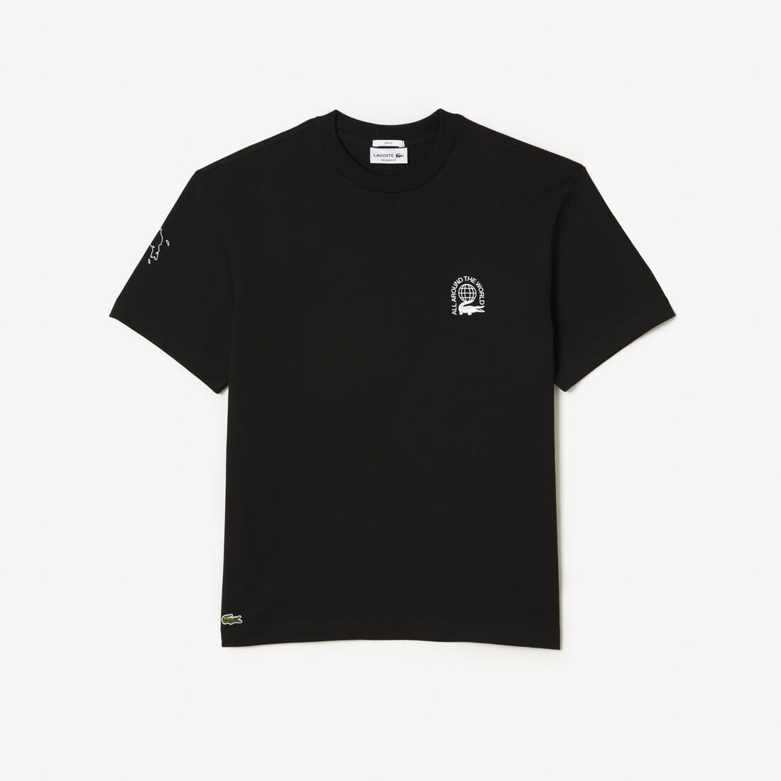 Lacoste Relaxed Fit Organic Cotton Jersey Men's T Shirts Black | 540-LSUQWI