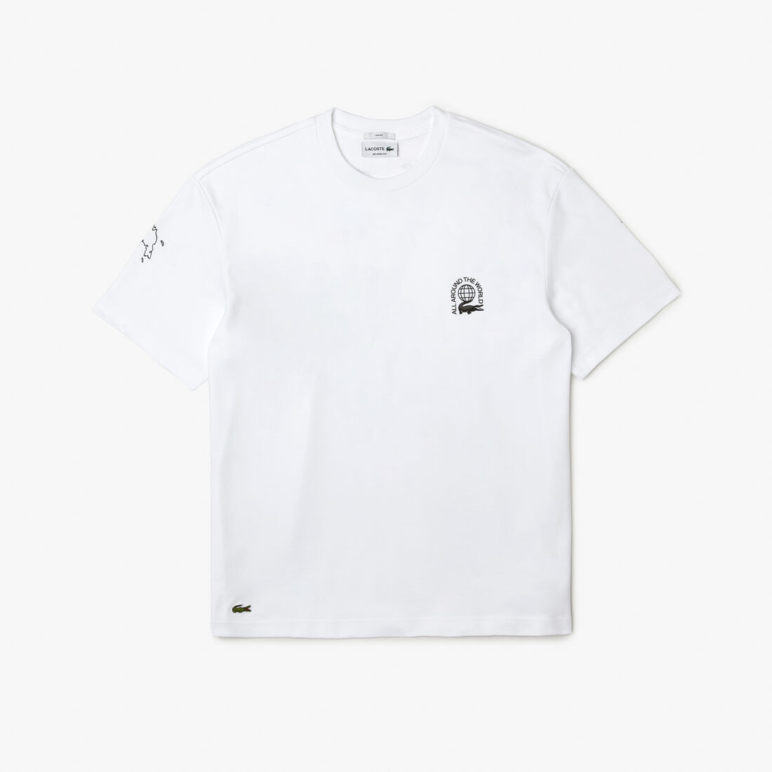 Lacoste Relaxed Fit Organic Cotton Jersey Men's T Shirts White | 695-TLRXUM