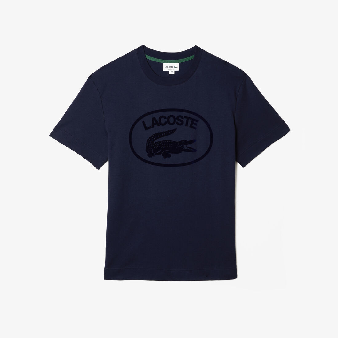 Lacoste Relaxed Fit Tone-on-tone Branded Cotton Men's T Shirts Navy Blue | 174-KUJNOW