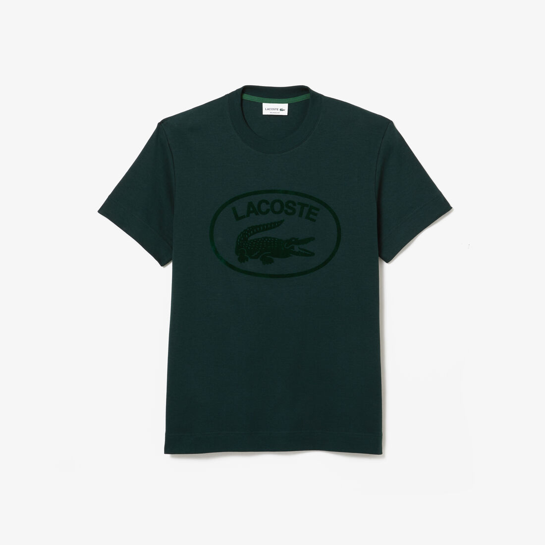 Lacoste Relaxed Fit Tone-on-tone Branded Cotton Men's T Shirts Green | 520-ULNWPG