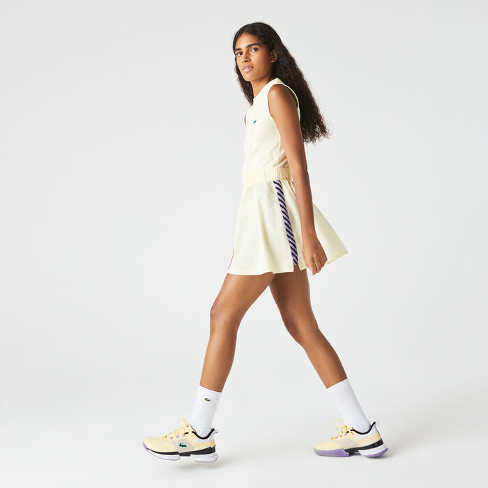 Lacoste Sport Built-in Shorty Tennis Women's Dress Yellow / Purple | 175-GIYKCX