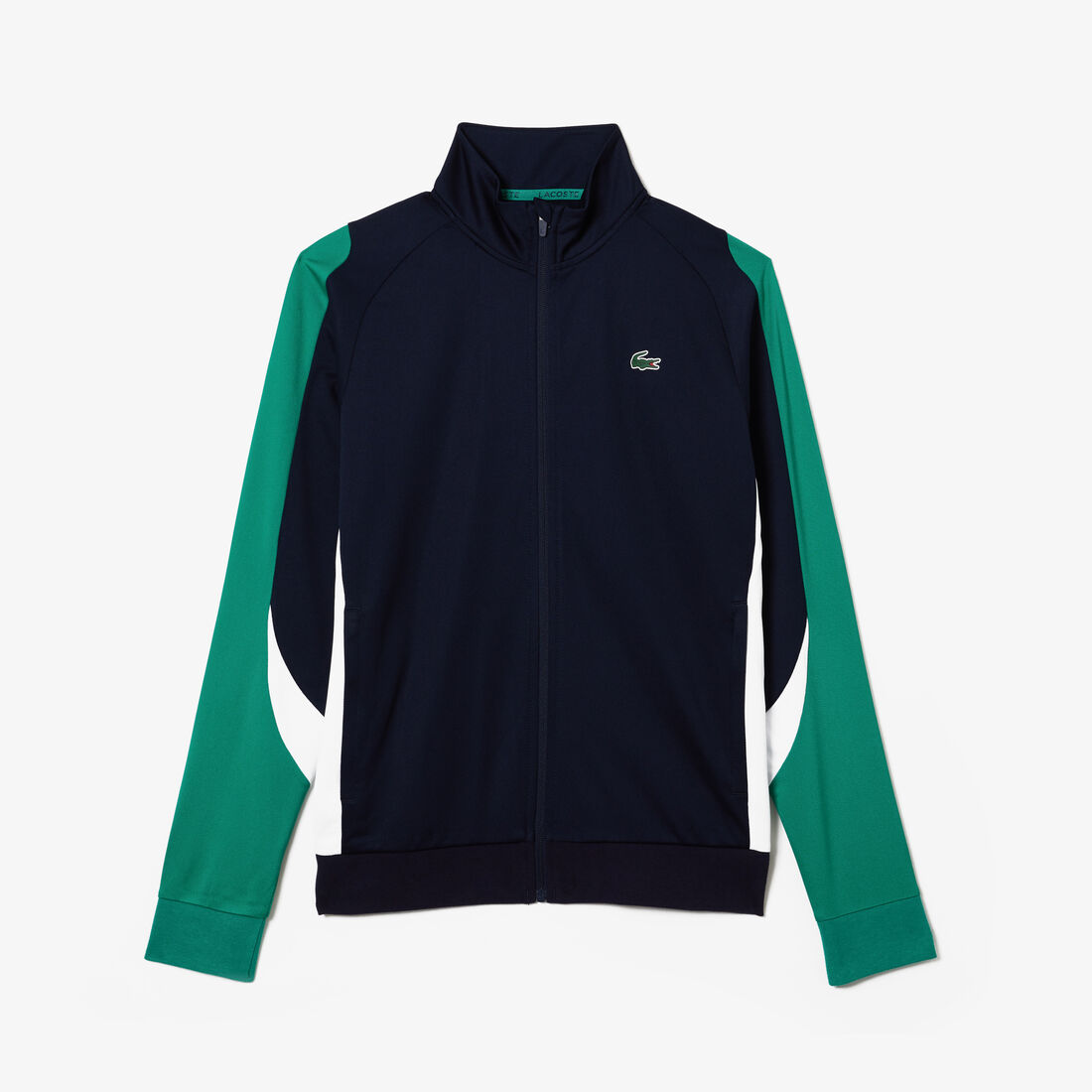 Lacoste Sport Classic Fit Zip Tennis Men's Sweatshirts Navy / Green | 504-YWIHOQ