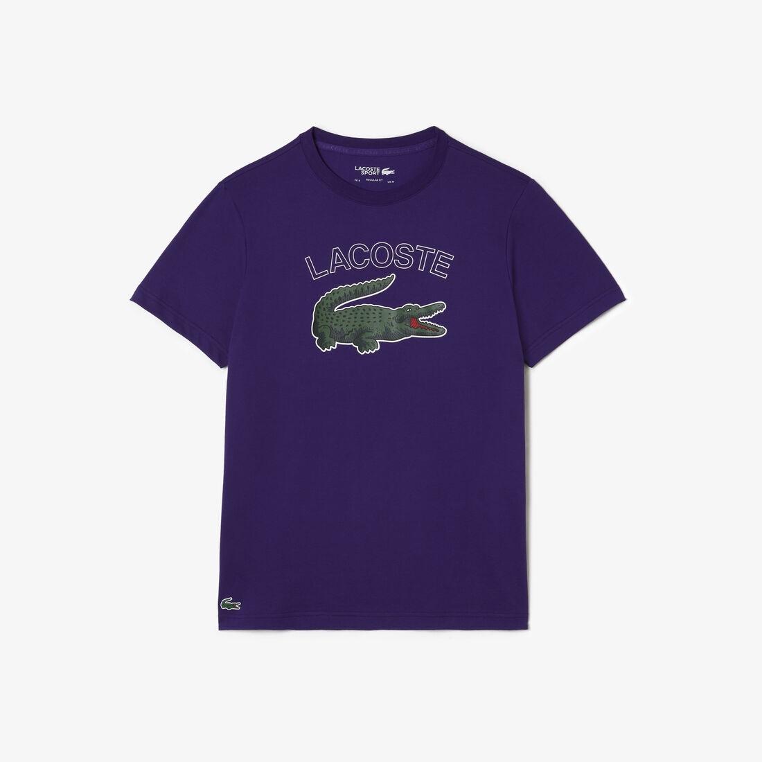 Lacoste Sport Crocodile Print Jersey Men's T Shirts Purple | 516-JSBIHA