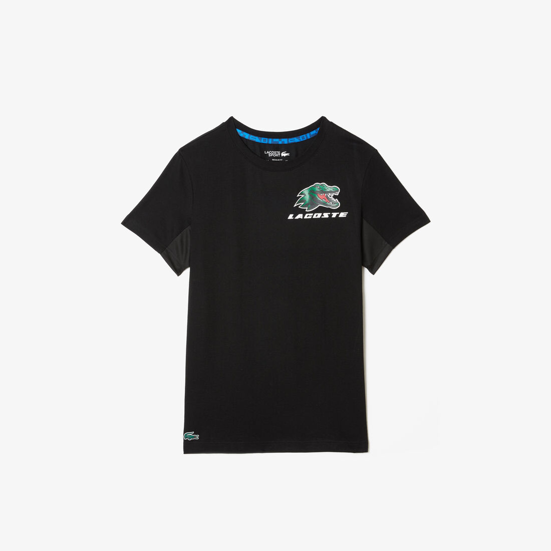 Lacoste Sport Crocodile Print Tennis Men's T Shirts Black | 931-QXBRUJ