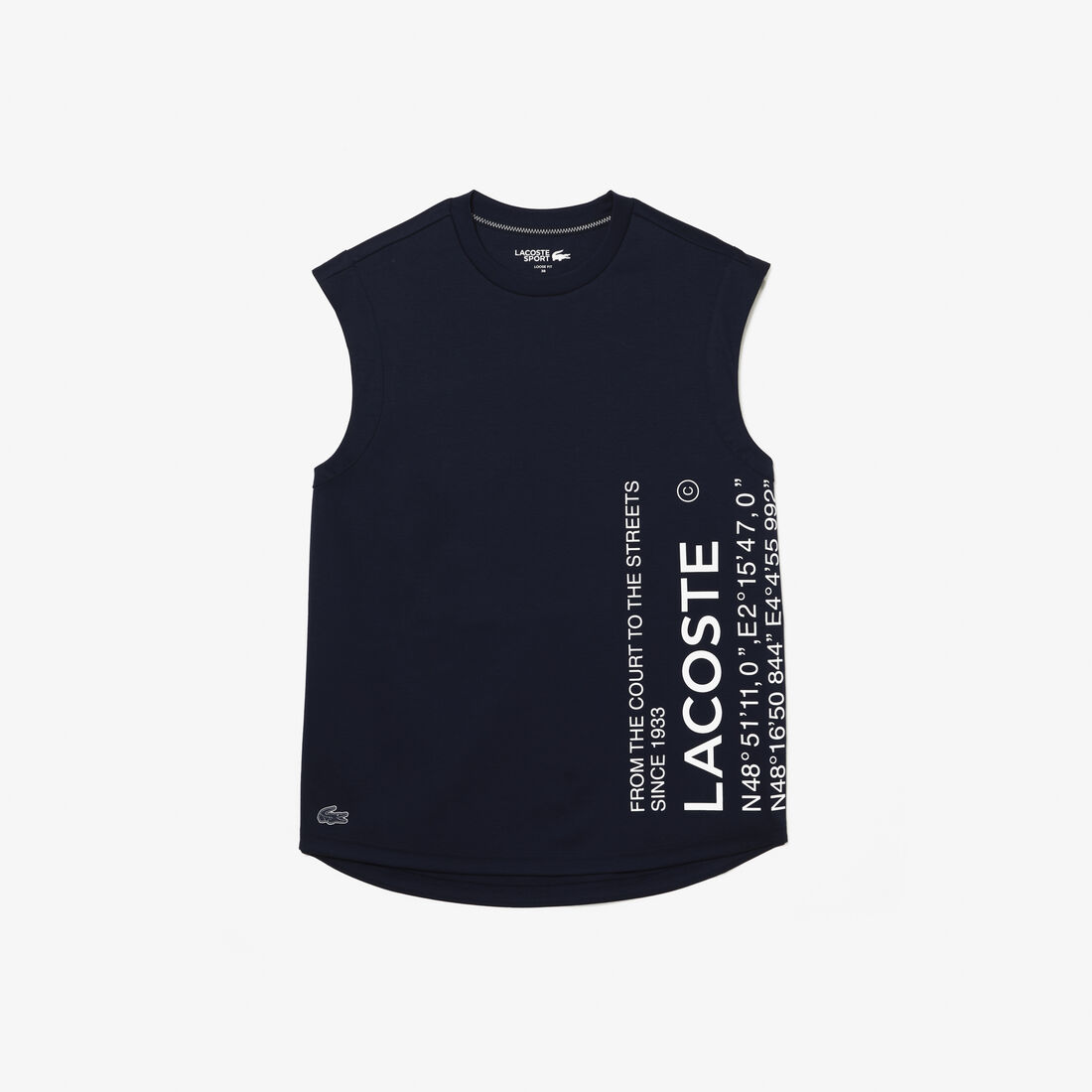 Lacoste Sport Loose Fit Branded Coordinate Women's T Shirts Navy Blue | 023-XCDQJL