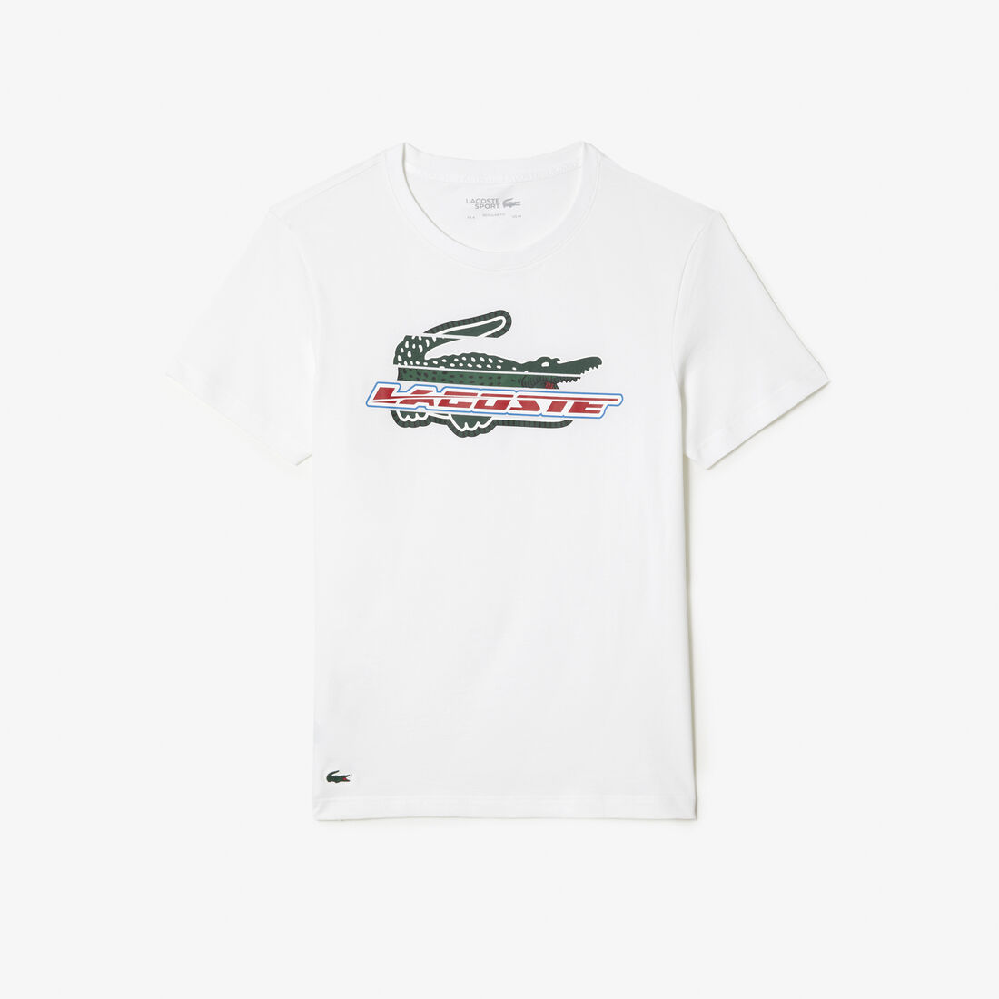 Lacoste Sport Regular Fit Organic Cotton Men's T Shirts White | 781-FJOHXA