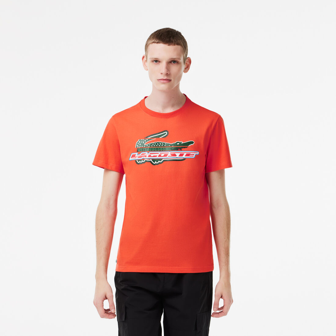 Lacoste Sport Regular Fit Organic Cotton Men's T Shirts Orange | 789-RKJSBM