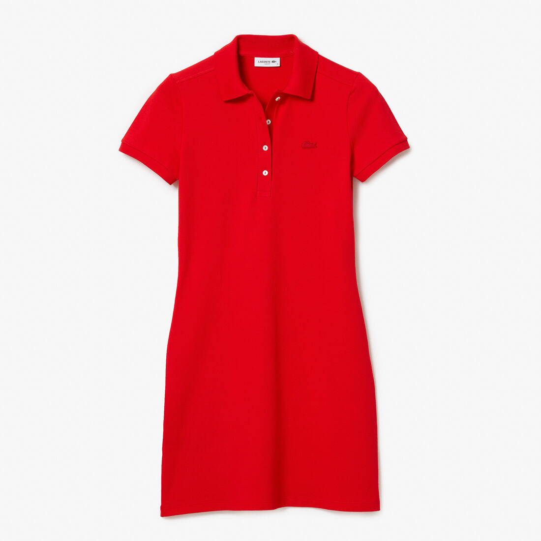 Lacoste Stretch Cotton Piqué Women's Dress Red | 390-GIYPQV