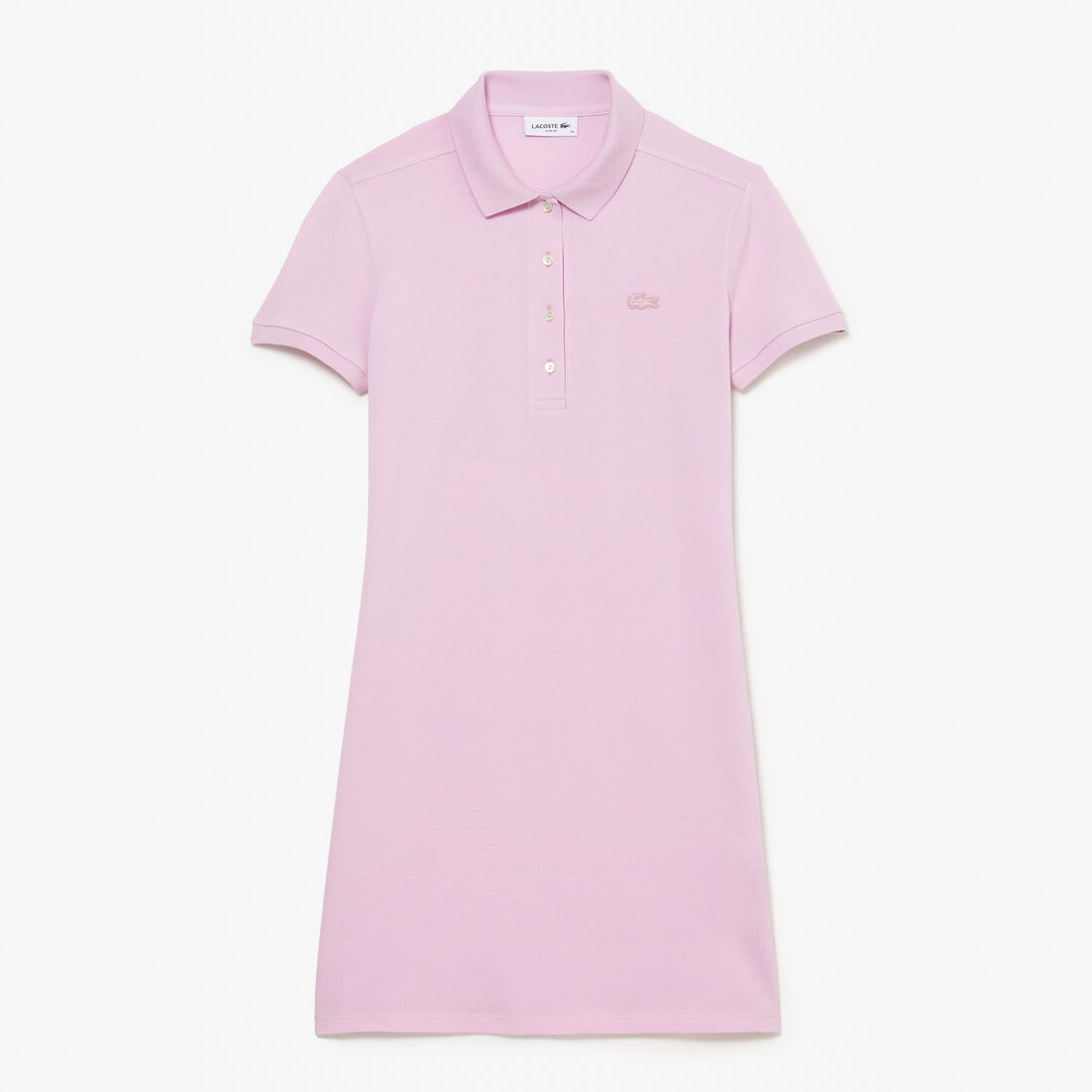 Lacoste Stretch Cotton Piqué Women's Dress Pink | 410-HBQGTL