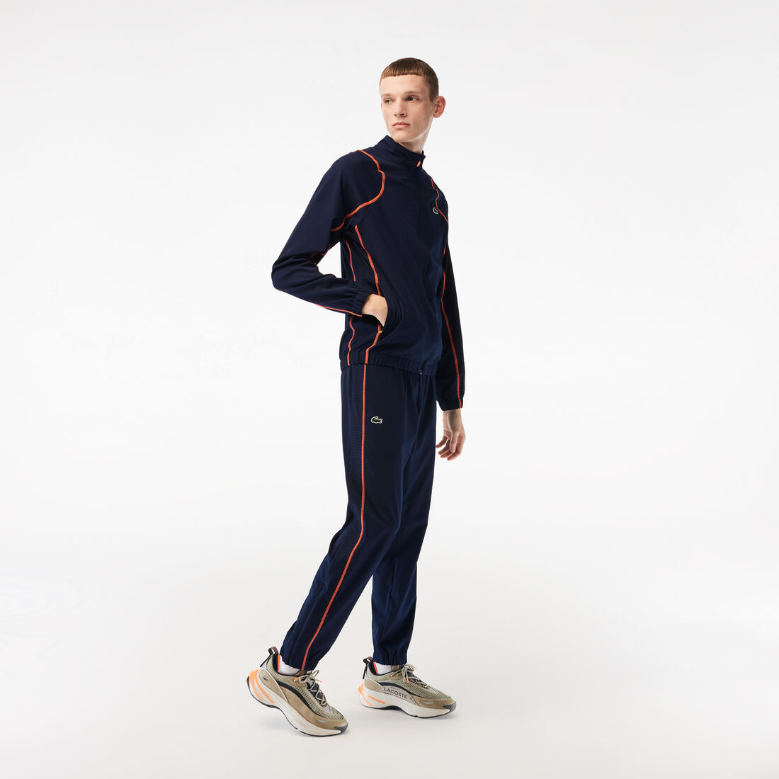 Lacoste Tennis High Neck Men's Tracksuits Navy | 820-NMZVAL