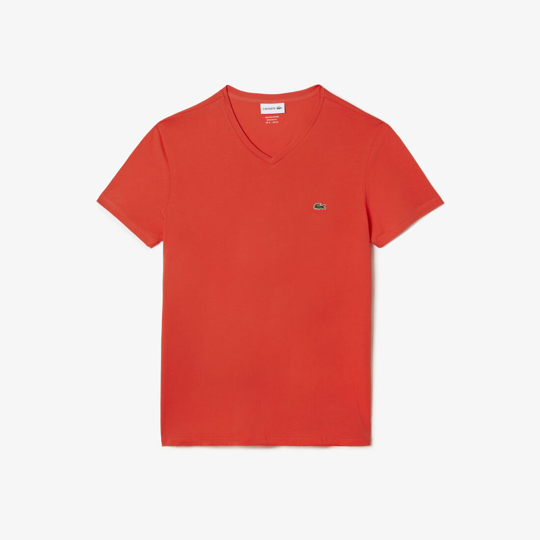 Lacoste V-neck Pima Cotton Jersey Men's T Shirts Orange | 635-SVFWZL