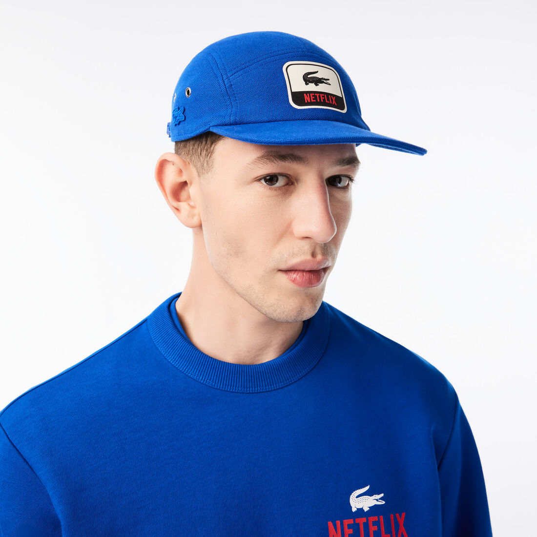 Lacoste X Netflix Organic Cotton Men's Hats Blue | 279-JXGSHI