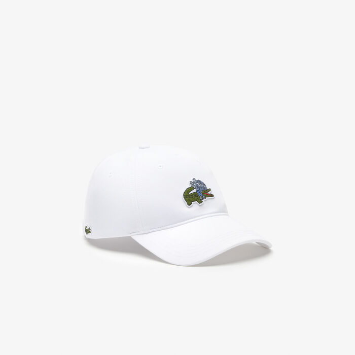 Lacoste X Netflix Show Crocodile Men's Hats White | 371-DGFSWU