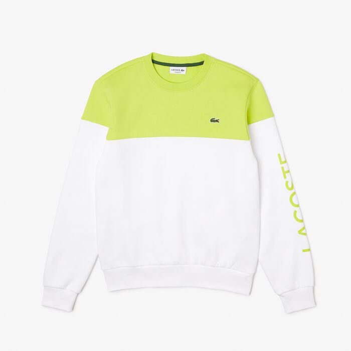 Lacoste Classic Colourblock Branded Men's Sweatshirts Yellow / White | 496-IDJNCE