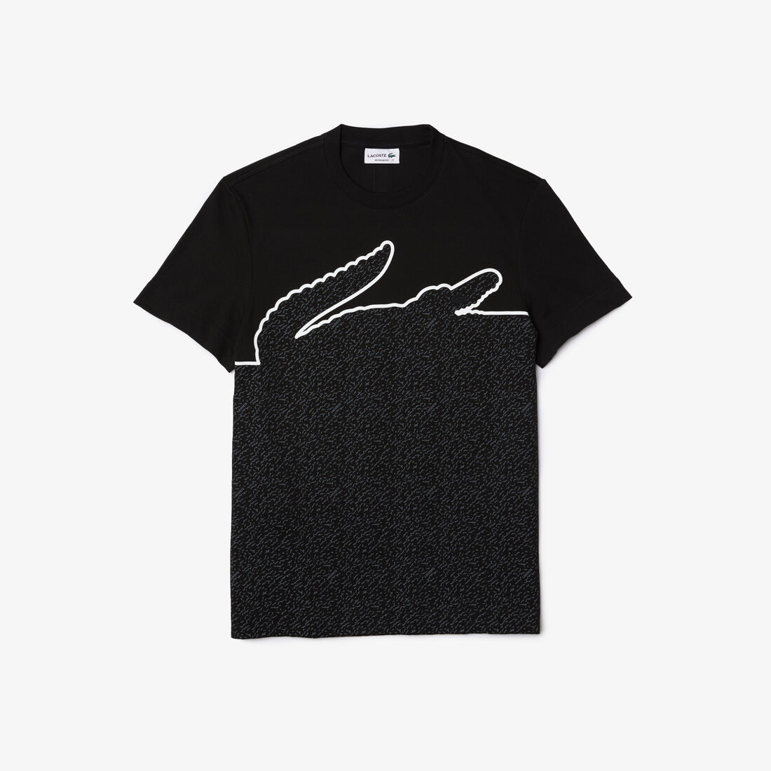 Lacoste Crew Neck Cotton Piqué Blend Men's T Shirts Black | 607-ADYSUE