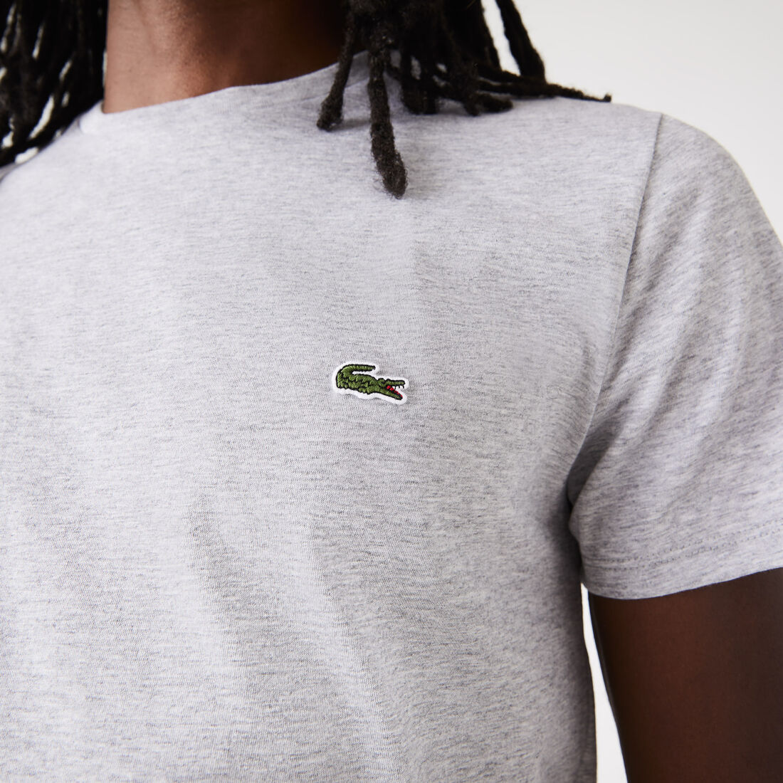 Lacoste Crew Neck Pima Cotton Jersey Men's T Shirts Grey | 251-YHBLAO