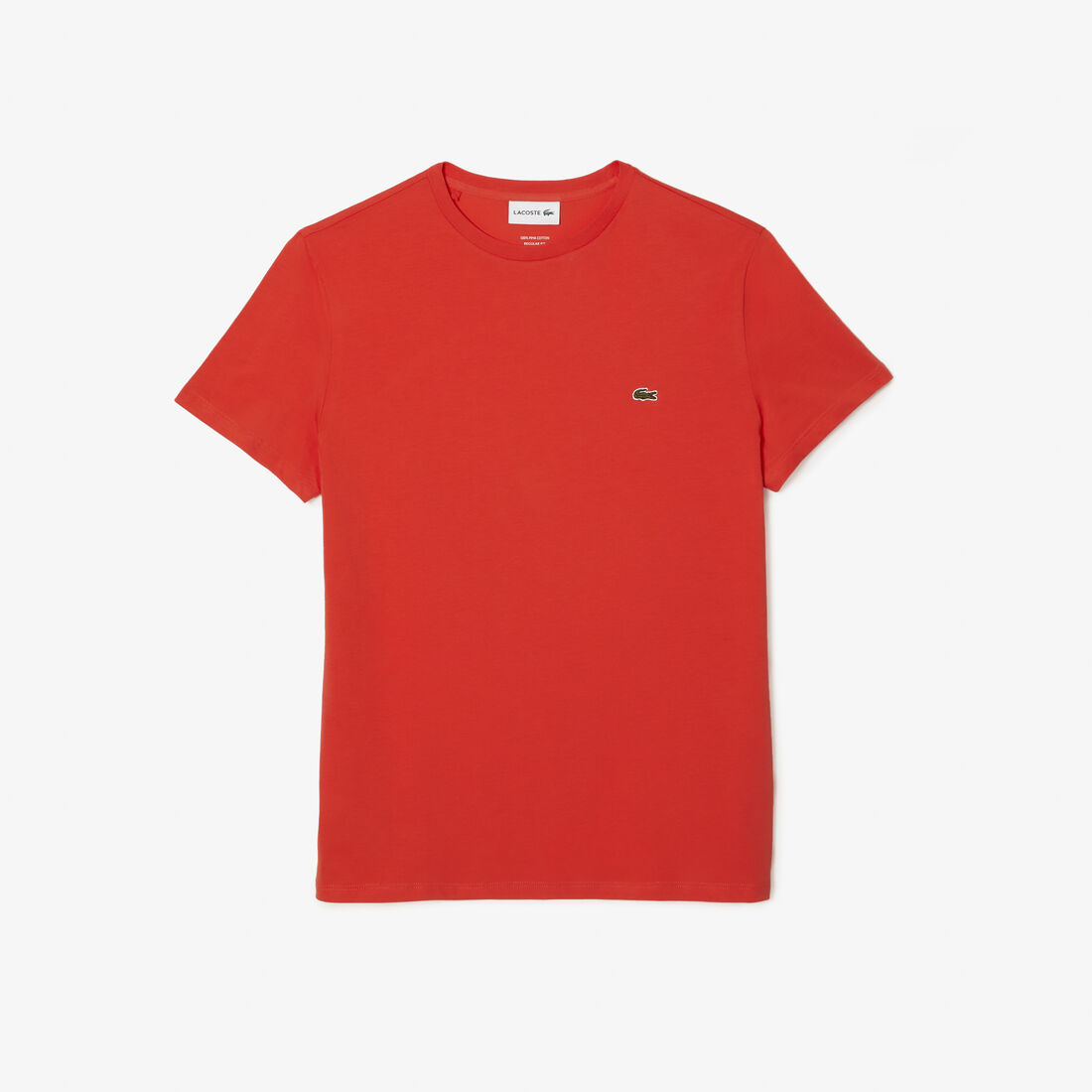 Lacoste Crew Neck Pima Cotton Jersey Men's T Shirts Orange | 352-MDRTUP