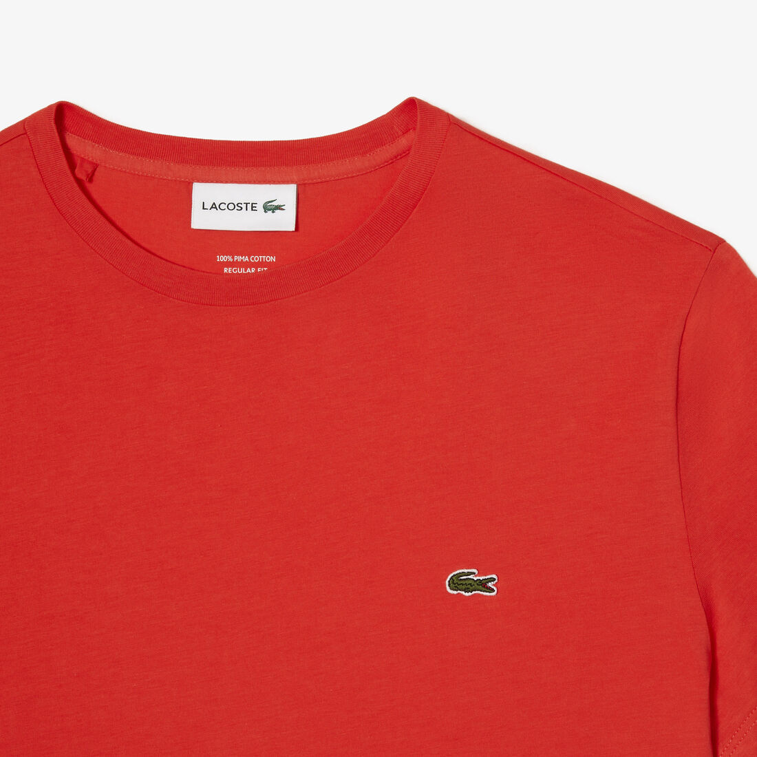 Lacoste Crew Neck Pima Cotton Jersey Men's T Shirts Orange | 352-MDRTUP