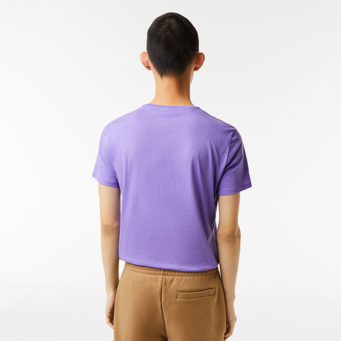 Lacoste Crew Neck Pima Cotton Jersey Men's T Shirts Purple | 395-KCWLFO