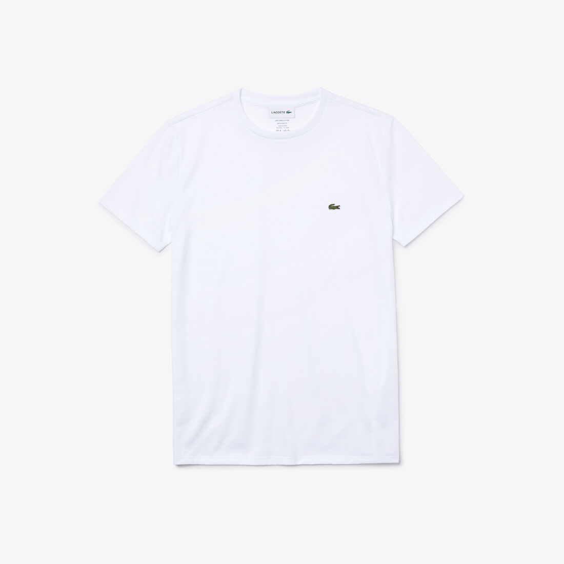 Lacoste Crew Neck Pima Cotton Jersey Men's T Shirts White | 579-WFGBEV