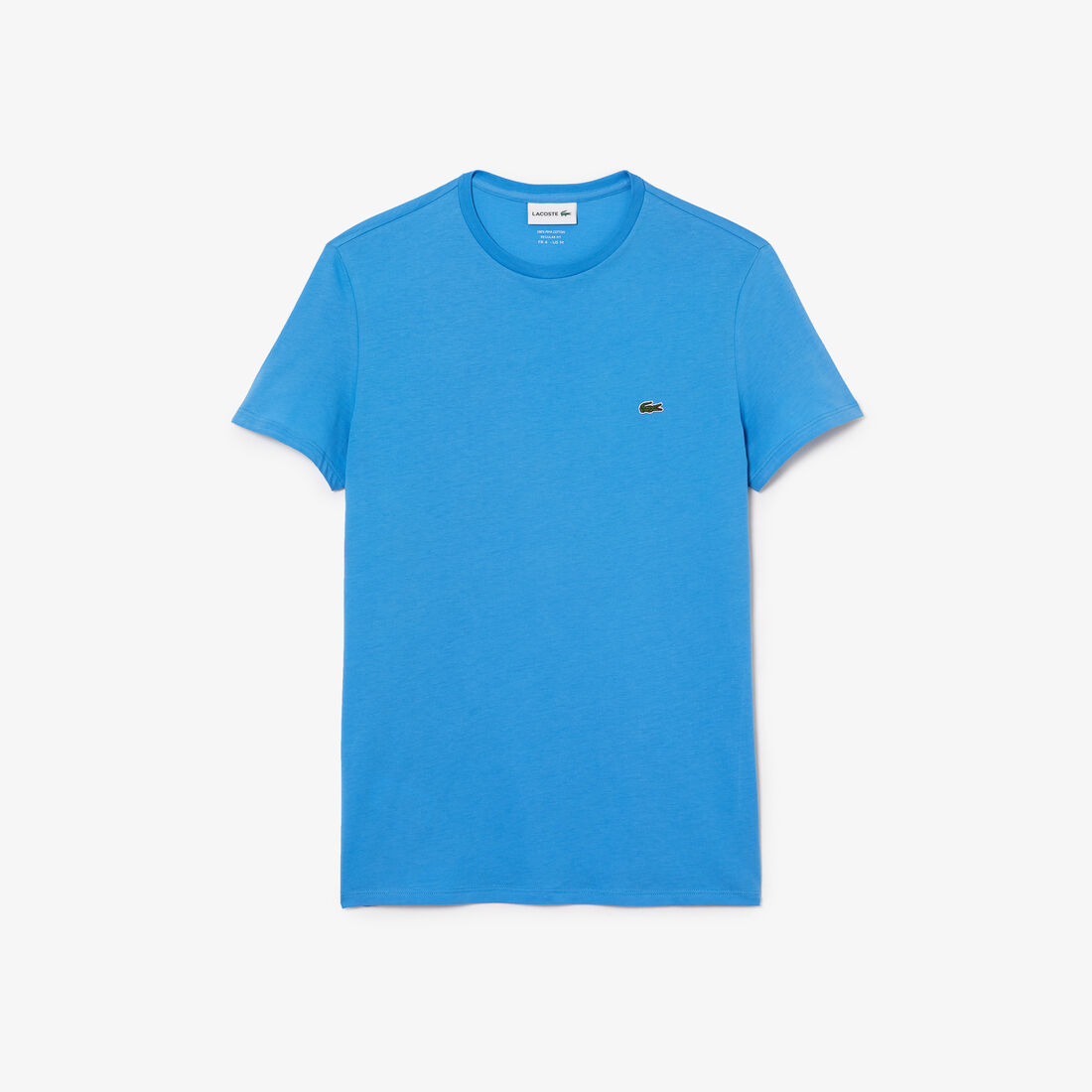 Lacoste Crew Neck Pima Cotton Jersey Men's T Shirts Blue | 698-RMIBSY