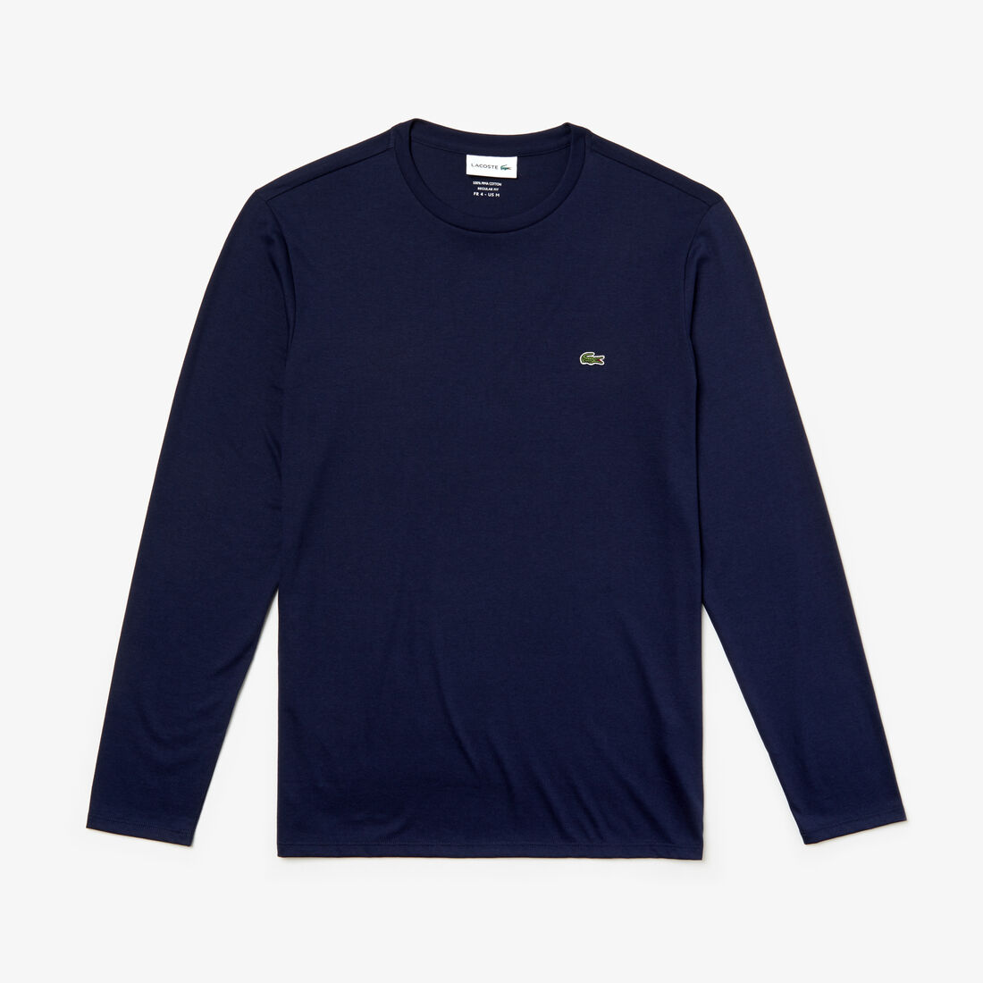 Lacoste Crew Neck Pima Cotton Jersey Men's T Shirts Navy Blue | 836-NEKBTC