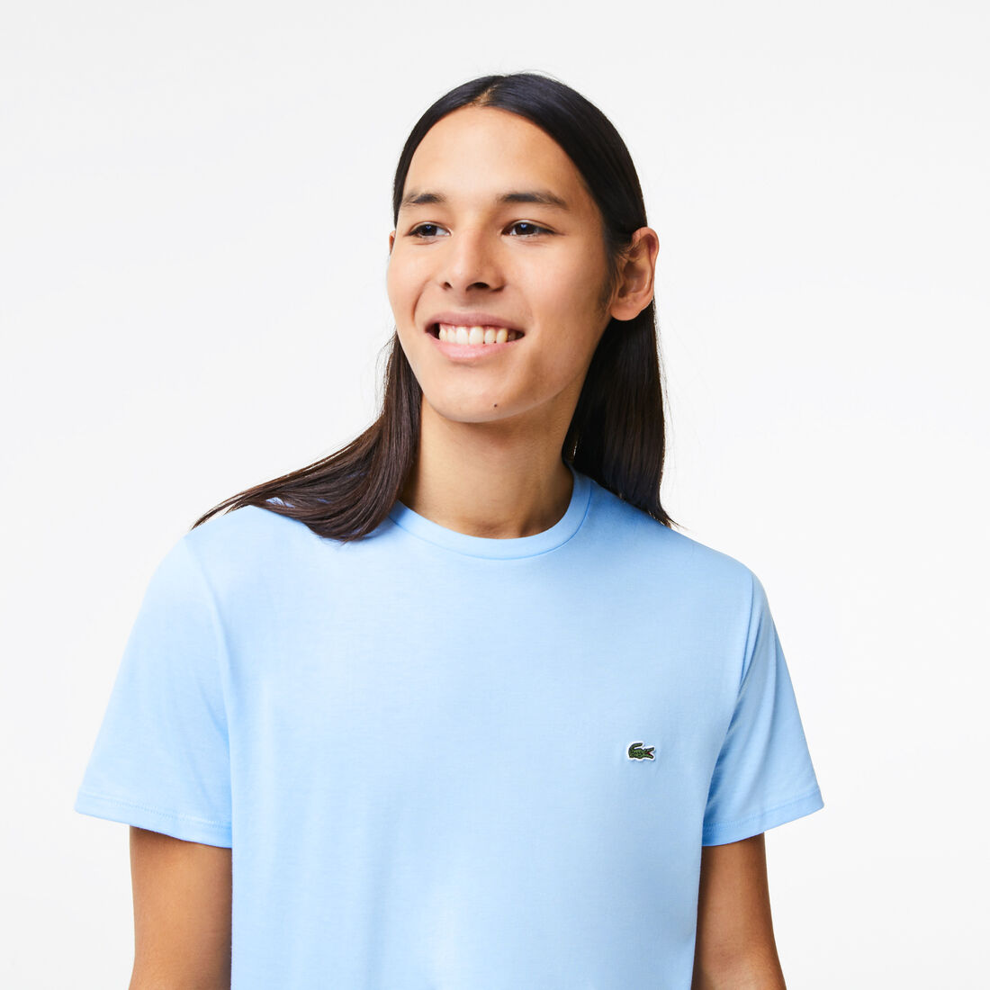 Lacoste Crew Neck Pima Cotton Jersey Men's T Shirts Blue | 921-SCTYWZ