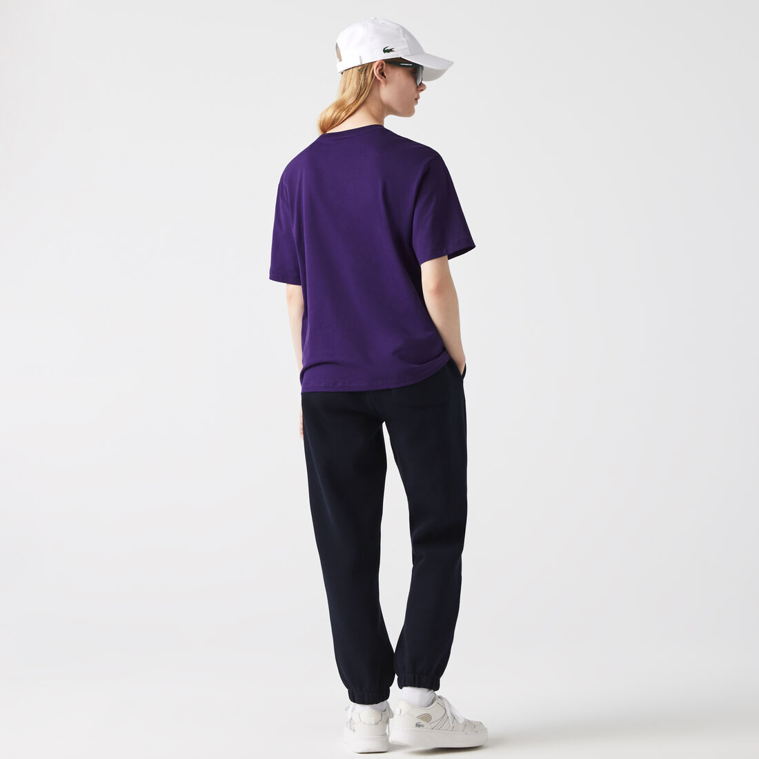 Lacoste Crew Neck Premium Cotton Women's T Shirts Purple | 182-RYKBHW