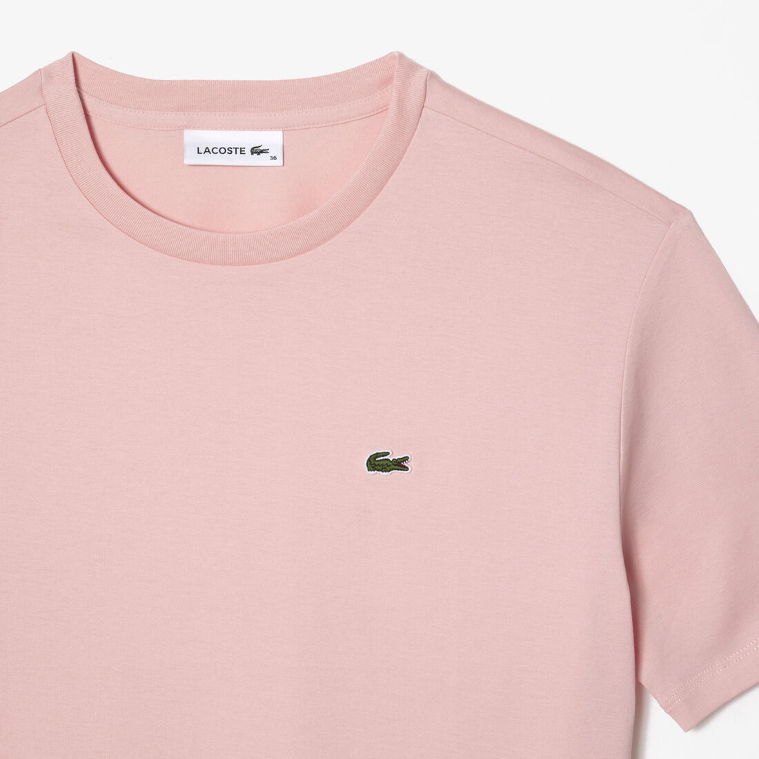 Lacoste Crew Neck Premium Cotton Women's T Shirts Pink | 305-XTNZJI