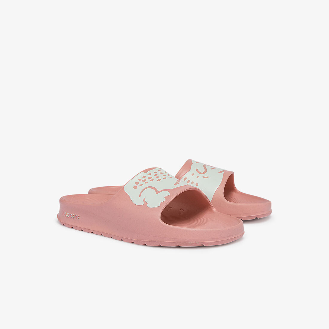 Lacoste Croco 2.0 Synthetic Print Women's Slides Pink | 528-EONYIF